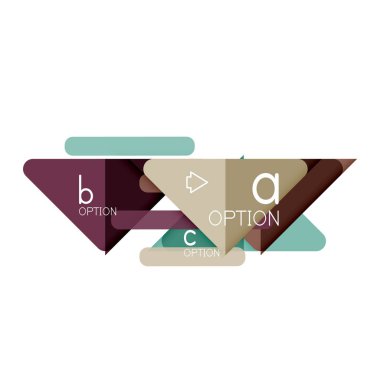 Üçgen veri görselleştirme tasarım, seçenek Infographic düzen