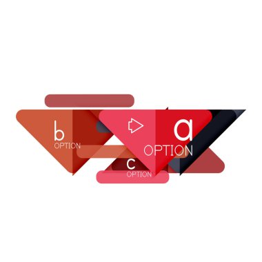 Üçgen veri görselleştirme tasarım, seçenek Infographic düzen