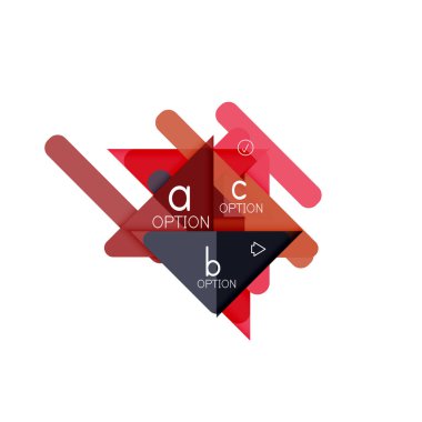 Üçgen veri görselleştirme tasarım, seçenek Infographic düzen