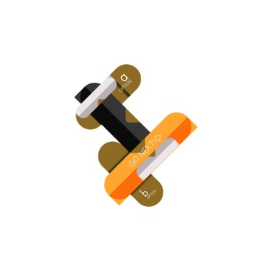 Özet satırları geometrik Infographic layoutabstract satırları geometrik Infographic düzeni, veri görselleştirme tasarım, seçeneği adım adım programı, web kutusu