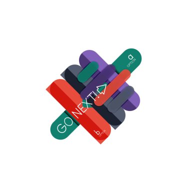 Özet satırları geometrik Infographic layoutabstract satırları geometrik Infographic düzeni, veri görselleştirme tasarım, seçeneği adım adım programı, web kutusu