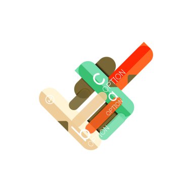 Özet satırları geometrik Infographic layoutabstract satırları geometrik Infographic düzeni, veri görselleştirme tasarım, seçeneği adım adım programı, web kutusu