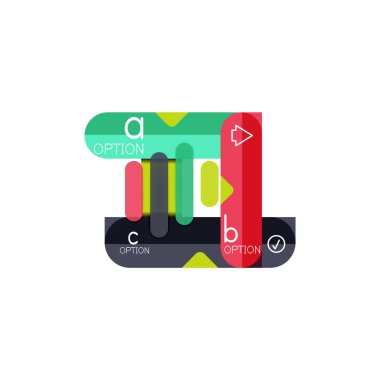 Özet satırları geometrik Infographic layoutabstract satırları geometrik Infographic düzeni, veri görselleştirme tasarım, seçeneği adım adım programı, web kutusu