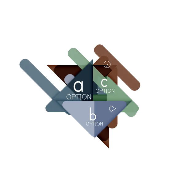 Дизайн Візуалізації Даних Трикутника Інфографічне Компонування Параметрів Векторні Ілюстрації — стоковий вектор