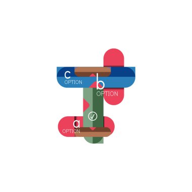 Özet satırları geometrik Infographic layoutabstract satırları geometrik Infographic düzeni, veri görselleştirme tasarım, seçeneği adım adım programı, web kutusu