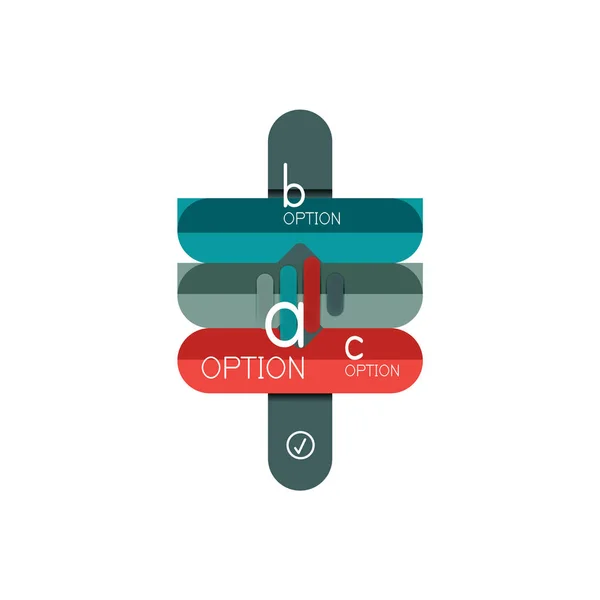 Diseño de infografía geométrica de líneas abstractasDiseño de infografía geométrica de líneas abstractas, diseño de visualización de datos, programación paso a paso de opciones, caja web — Archivo Imágenes Vectoriales