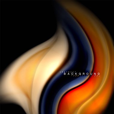 Sıvı karıştırma renkler dalga arka plan tasarlamak vektör. Renkli örgü dalgalar