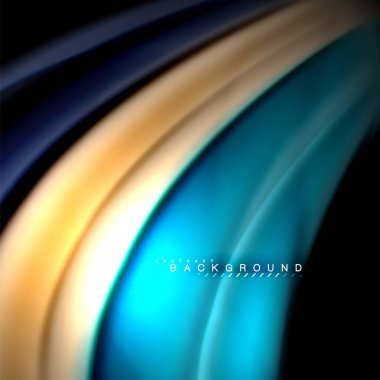 Sıvı karıştırma renkler dalga arka plan tasarlamak vektör. Renkli örgü dalgalar