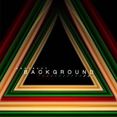 Sıvı çok renkli çizgilerle oluşturulan geometrik şekiller