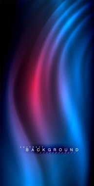 Neon parlayan dalga, sihirli enerji ve ışık arka plan