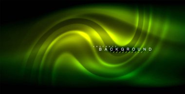 Neon parlayan dalga, sihirli enerji ve ışık arka plan