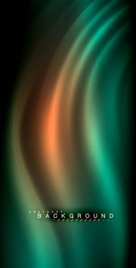 Neon parlayan dalga, sihirli enerji ve ışık arka plan