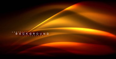 Neon parlayan dalga, sihirli enerji ve ışık arka plan