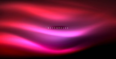 Neon parlayan dalga, sihirli enerji ve ışık arka plan