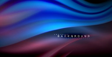 Neon parlayan dalga, sihirli enerji ve ışık arka plan