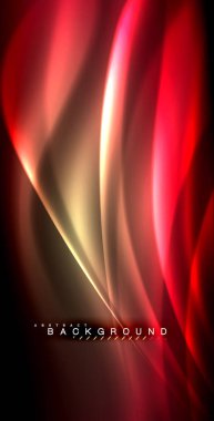 Neon parlayan dalga, sihirli enerji ve ışık arka plan