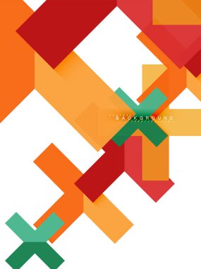 Çok renkli soyut geometrik şekiller, geometri arka plan web afiş için