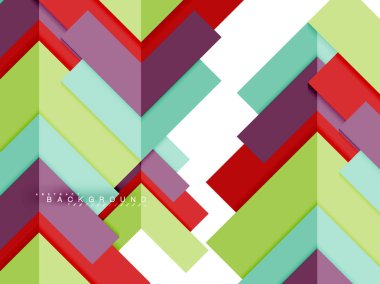 Çok renkli soyut geometrik şekiller, geometri arka plan web afiş için