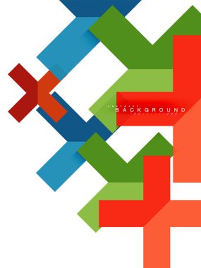 Çok renkli soyut geometrik şekiller, geometri arka plan web afiş için