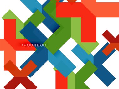 Çok renkli soyut geometrik şekiller, geometri arka plan web afiş için