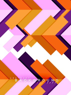 Çok renkli soyut geometrik şekiller, geometri arka plan web afiş için