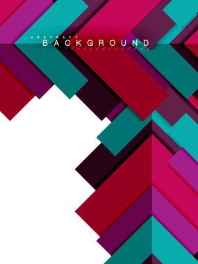 Çok renkli soyut geometrik şekiller, geometri arka plan web afiş için