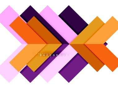 Çok renkli soyut geometrik şekiller, geometri arka plan web afiş için