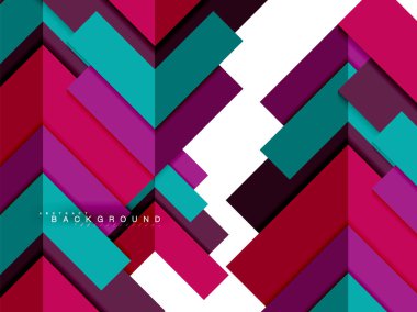 Çok renkli soyut geometrik şekiller, geometri arka plan web afiş için