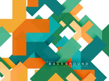 Çok renkli soyut geometrik şekiller, geometri arka plan web afiş için