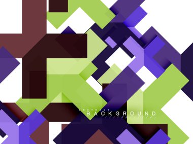 Çok renkli soyut geometrik şekiller, geometri arka plan web afiş için