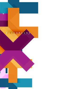 Çok renkli soyut geometrik şekiller, geometri arka plan web afiş için