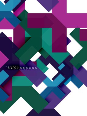 Çok renkli soyut geometrik şekiller, geometri arka plan web afiş için