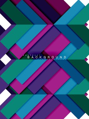 Çok renkli soyut geometrik şekiller, geometri arka plan web afiş için