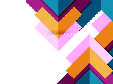 Çok renkli soyut geometrik şekiller, geometri arka plan web afiş için