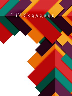 Çok renkli soyut geometrik şekiller, geometri arka plan web afiş için