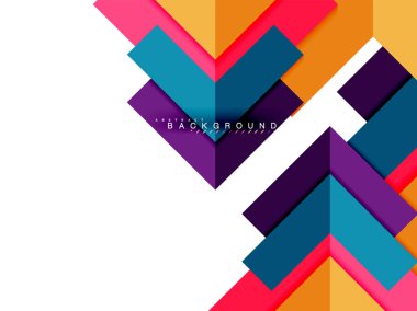 Çok renkli soyut geometrik şekiller, geometri arka plan web afiş için