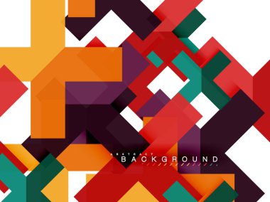 Çok renkli soyut geometrik şekiller, geometri arka plan web afiş için