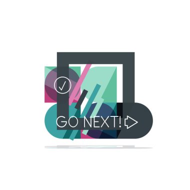 En az daire temiz soyut seçeneği adım Infographic tasarım öğesi, geometrik şekiller - Tur kareler, daireler ve satırları düzeni ile örnek metin