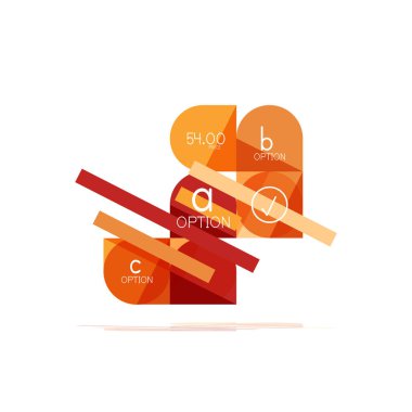 En az daire temiz soyut seçeneği adım Infographic tasarım öğesi, geometrik şekiller - Tur kareler, daireler ve satırları düzeni ile örnek metin