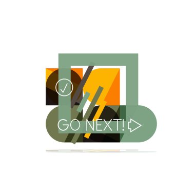 En az daire temiz soyut seçeneği adım Infographic tasarım öğesi, geometrik şekiller - Tur kareler, daireler ve satırları düzeni ile örnek metin