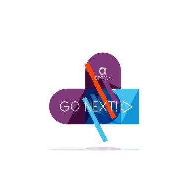 En az daire temiz soyut seçeneği adım Infographic tasarım öğesi, geometrik şekiller - Tur kareler, daireler ve satırları düzeni ile örnek metin