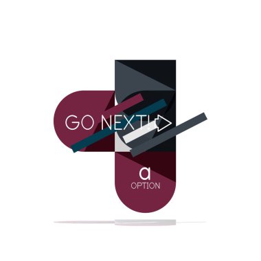 En az daire temiz soyut seçeneği adım Infographic tasarım öğesi, geometrik şekiller - Tur kareler, daireler ve satırları düzeni ile örnek metin