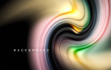 Sıvı sıvı renkler tasarım, renkli mermer veya plastik dalgalı doku arka plan, siyah, iş veya teknoloji sunu veya web broşür için parlak renkli öğeleri kapak tasarımı, duvar kağıdı