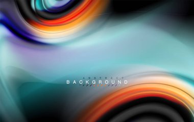 Sıvı sıvı renkler tasarım, renkli mermer veya plastik dalgalı doku arka plan, siyah, iş veya teknoloji sunu veya web broşür için parlak renkli öğeleri kapak tasarımı, duvar kağıdı