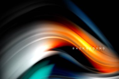 Sıvı sıvı renkler tasarım, renkli mermer veya plastik dalgalı doku arka plan, siyah, iş veya teknoloji sunu veya web broşür için parlak renkli öğeleri kapak tasarımı, duvar kağıdı