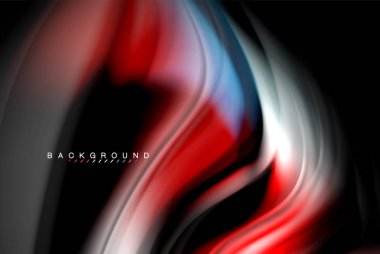 Sıvı sıvı renkler tasarım, renkli mermer veya plastik dalgalı doku arka plan, siyah, iş veya teknoloji sunu veya web broşür için parlak renkli öğeleri kapak tasarımı, duvar kağıdı