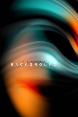 Sıvı sıvı renkler tasarım, renkli mermer veya plastik dalgalı doku arka plan, siyah, iş veya teknoloji sunu veya web broşür için parlak renkli öğeleri kapak tasarımı, duvar kağıdı