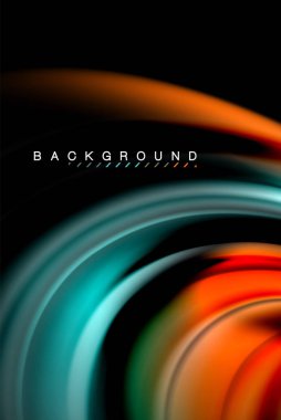 Sıvı sıvı renkler tasarım, renkli mermer veya plastik dalgalı doku arka plan, siyah, iş veya teknoloji sunu veya web broşür için parlak renkli öğeleri kapak tasarımı, duvar kağıdı