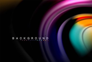 Sıvı sıvı renkler tasarım, renkli mermer veya plastik dalgalı doku arka plan, siyah, iş veya teknoloji sunu veya web broşür için parlak renkli öğeleri kapak tasarımı, duvar kağıdı