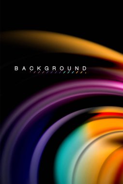 Sıvı sıvı renkler tasarım, renkli mermer veya plastik dalgalı doku arka plan, siyah, iş veya teknoloji sunu veya web broşür için parlak renkli öğeleri kapak tasarımı, duvar kağıdı